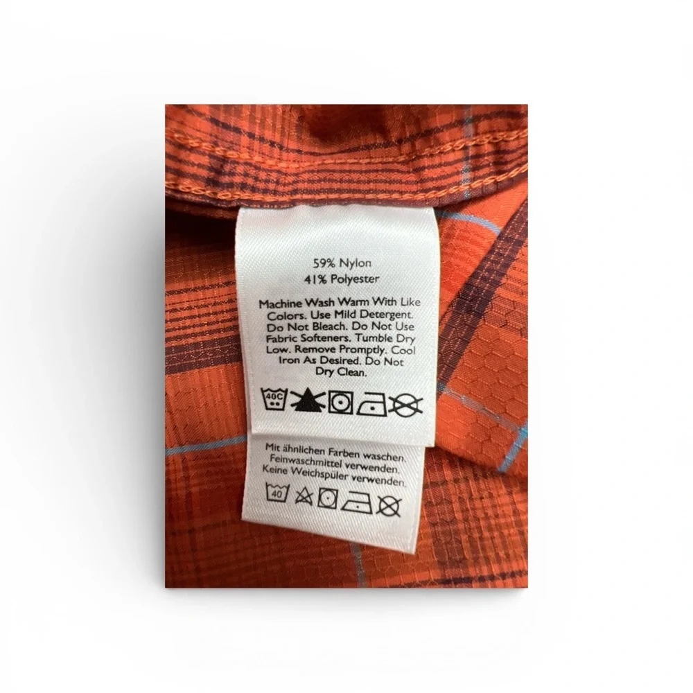 Eddie Bauer Men's Rust Plaid Button Down Shirt - Picture 7 of 7